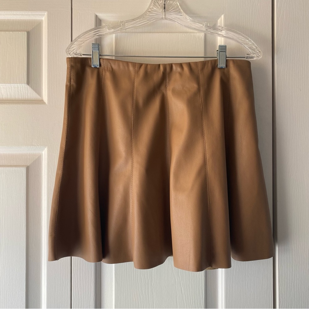 House of Harlow Brown Leather Skirt